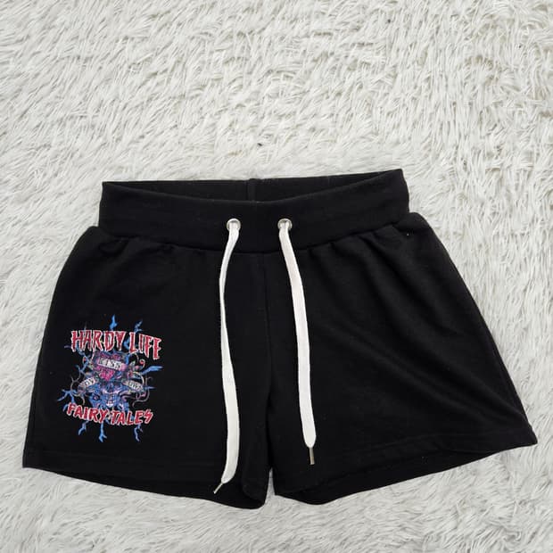 에드 하디 블랙 반바지 프린팅 여성용 핫팬츠 돌핀
