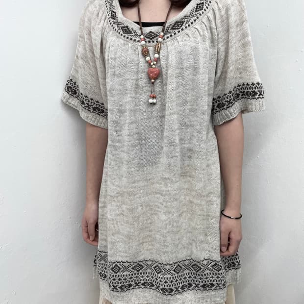 노르딕 모리 니트 원피스