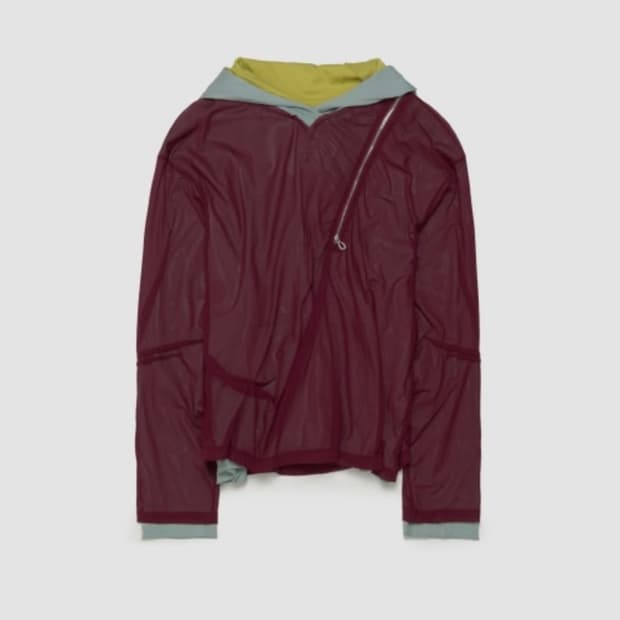 [50] kiko kostadinov 녹스 매쉬 후드 버건디