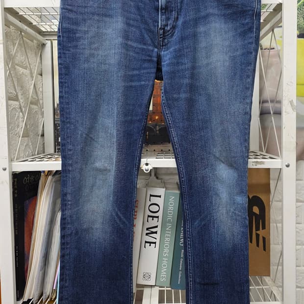 스톤아일랜드 남성청바지 34 워싱진 진청 데님 스키니핏 MM30