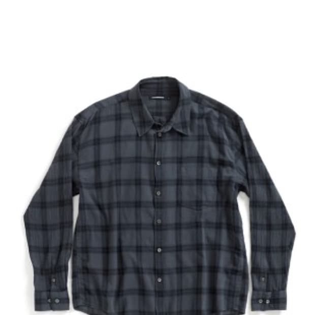 [3]해칭룸Classic Shirt Over Dyed Check Davy