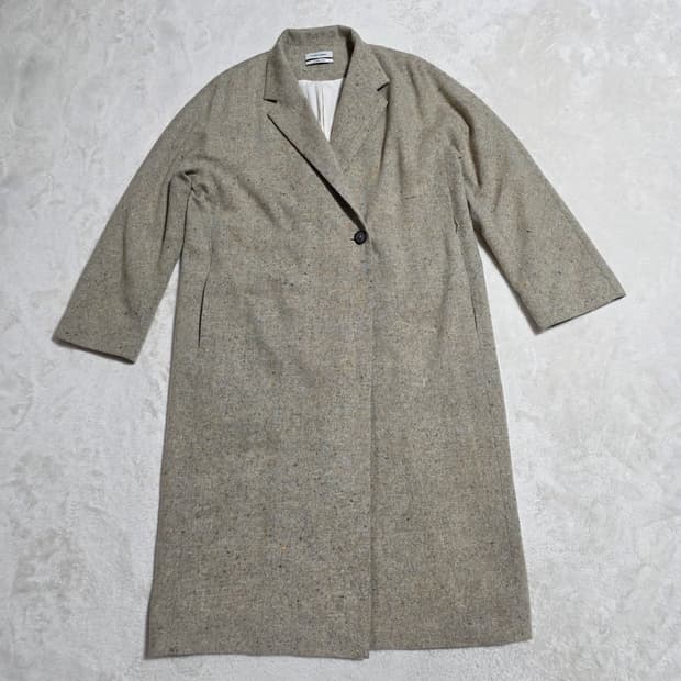 (F)여성 플랫80 울 코트 봄가을