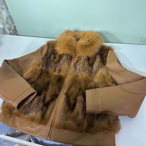 우먼M-L ONTO FUR 카멜 폭스퍼 양가죽자켓