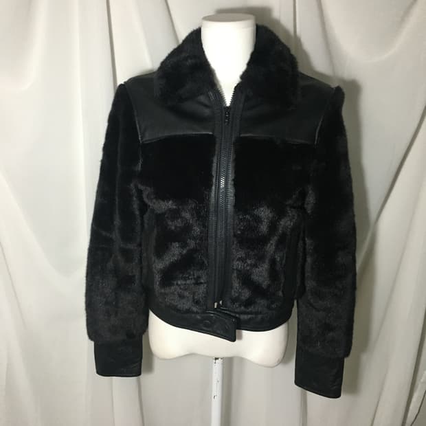 H&m 레더 퍼 자켓