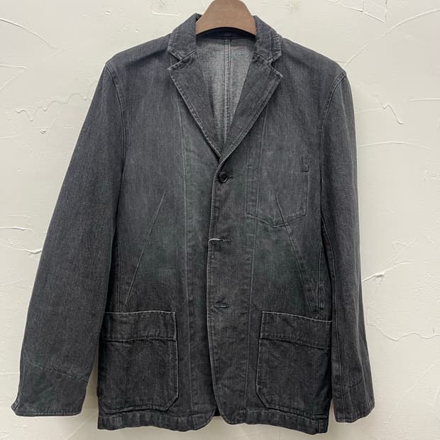 꼼 사 이즘 흑청 데님 자켓