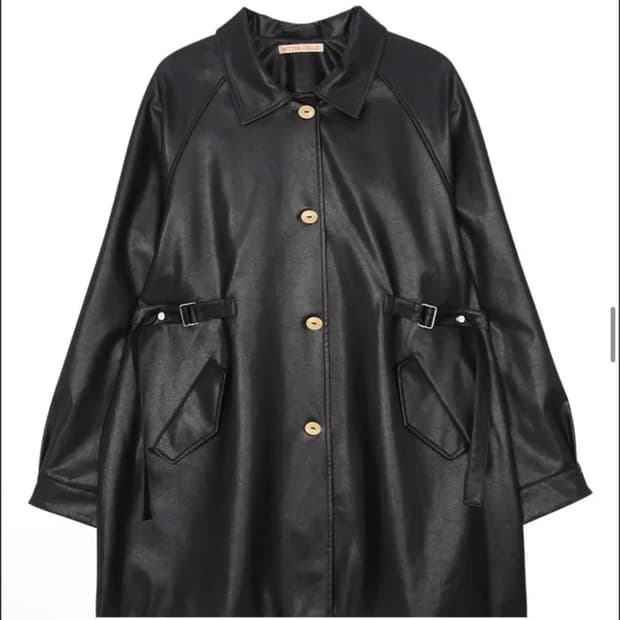 비터셀즈 아리아 레더 하프 코트 블랙 새상품