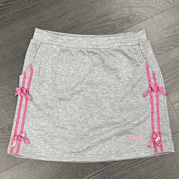 회핑 리본 트레이닝 스커트 갸루 키치 로걀