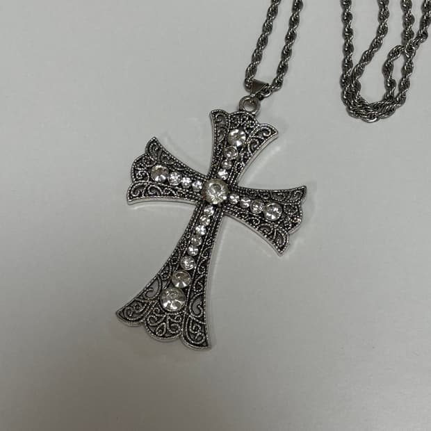 오네갸루 십자가 목걸이 갸루 펑크 y2k