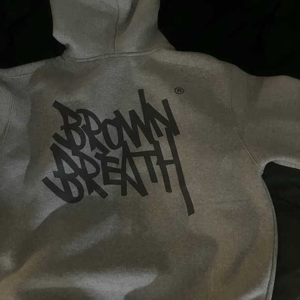 브라운브레스 TAG HOODIE 멜란지 그레이 S