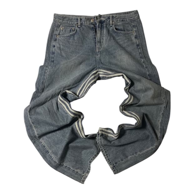 트랙라인 연청 데님팬츠