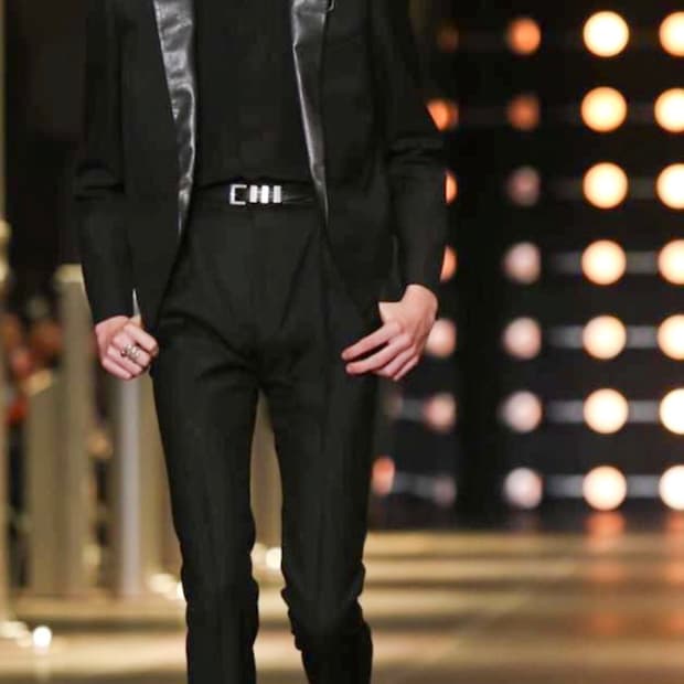 Saint laurent Ss14 램스킨 라펠 블레이저