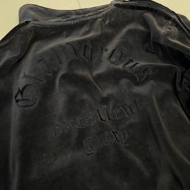 Semantic Design 벨벳 하이넥 집업