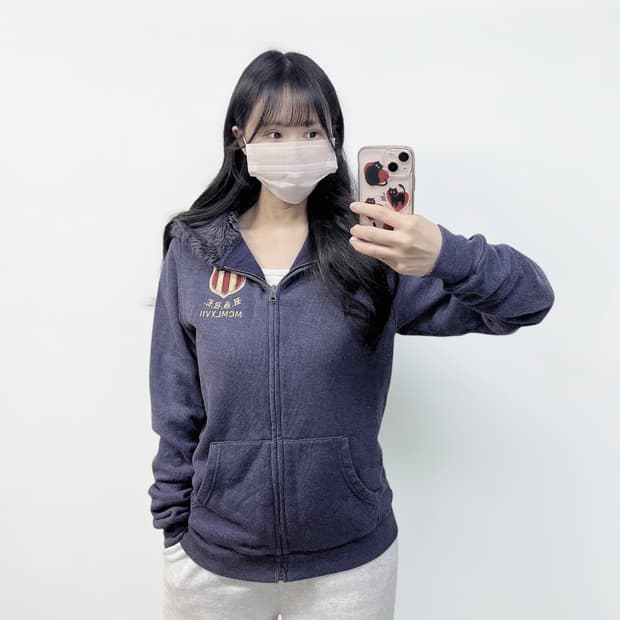 폴로 진스 컴퍼니 성조기 울프죠 후드집업