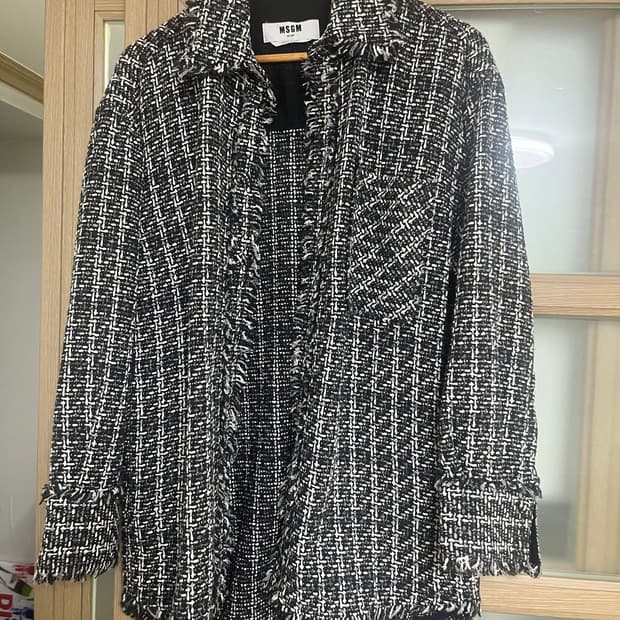 Msgm 트위드 셔츠 자켓