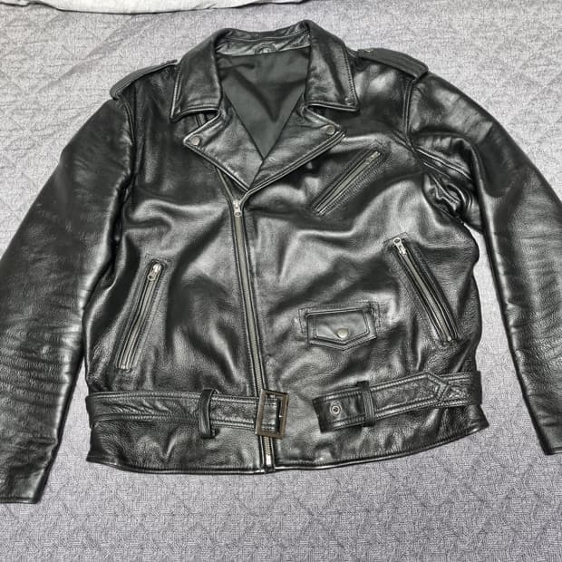 빈티지 소가죽 라이더자켓