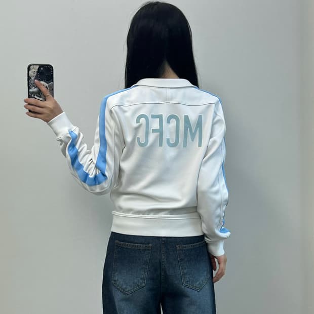 나이키 맨시티 화이트 트랙탑 져지
