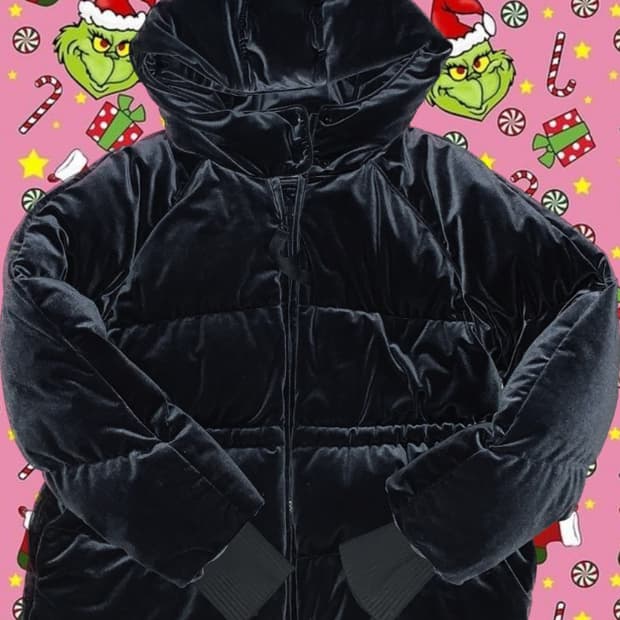 🎄쥬시꾸뛰르 딥그린 벨벳 패딩🎄