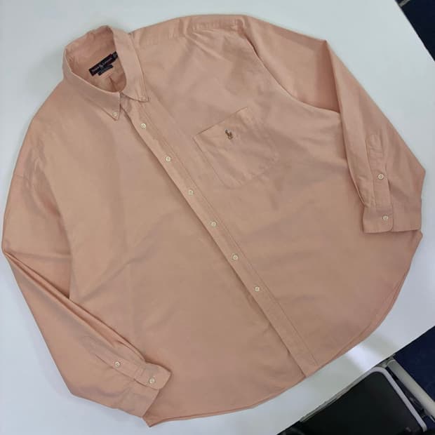 Polo  폴로 랄프로렌 자수 솔리드 더스트핑크 빅셔츠