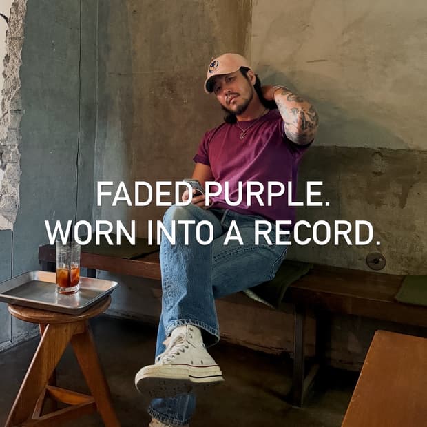 FRADECO HAND FADED PURPLE T-SHIRT