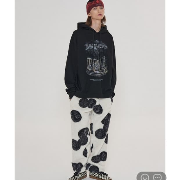 어널로이드 코인 플리스밴딩바지 M