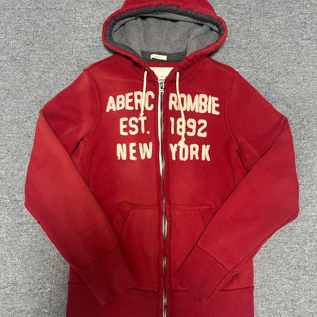 아베크롬비 후드집업 레드 양홍원 s