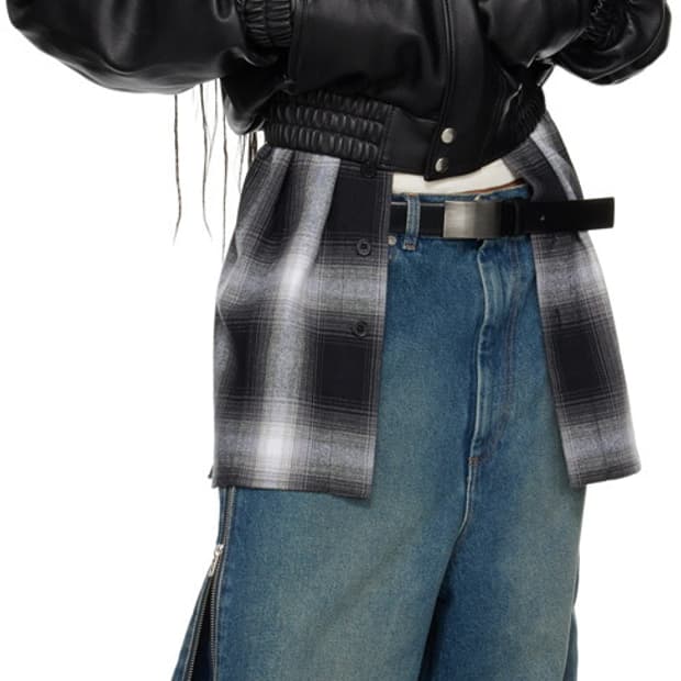 LUU DAN SIDE ZIP BLUE DENIM PANTS