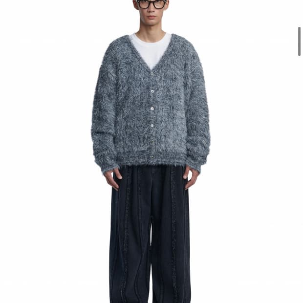 노매뉴얼 BULKY HAIRY CARDIGAN 벌키 헤어리 가디건