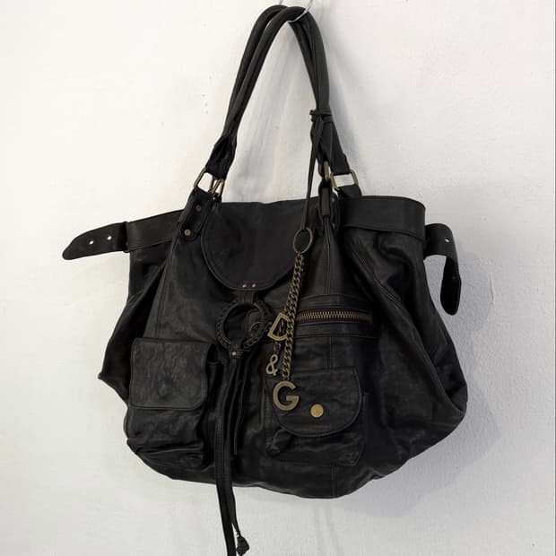 돌체앤가바나 2000s D&G 체인 참 고트스킨 모터백