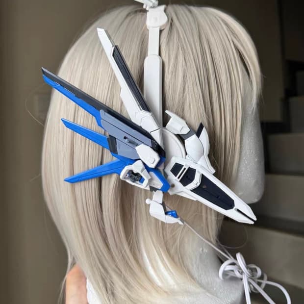 핸드메이드 메카닉 걸 헤드폰 