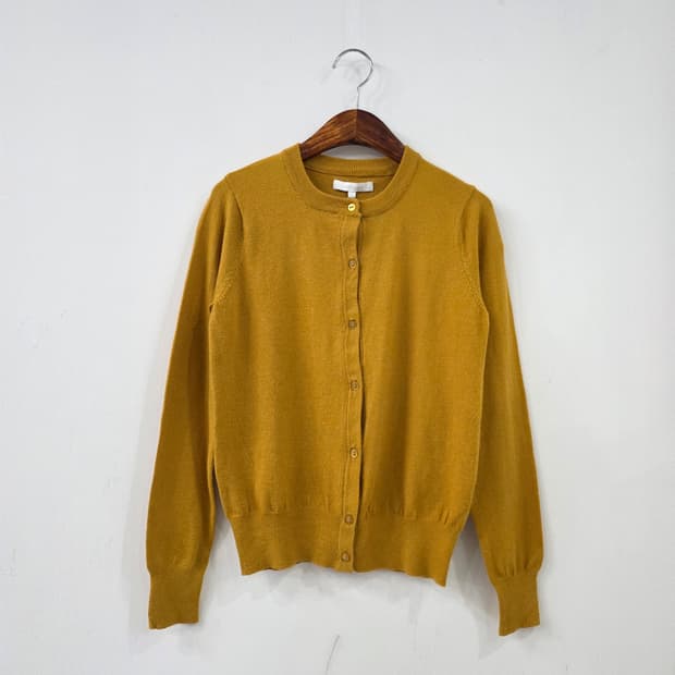 AMERICAN HOLIC 머스타드 베이직 니트 가디건