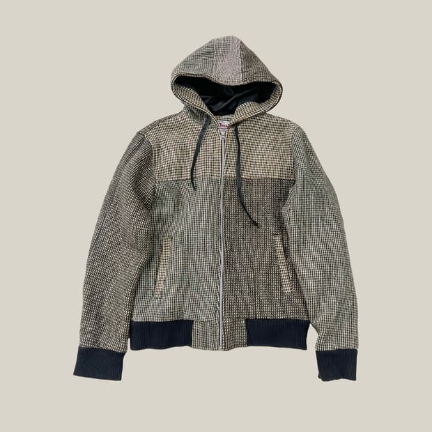 해리스트위드 후드집업 자켓