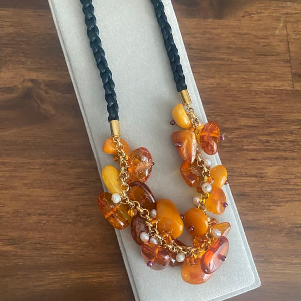 천연 앰버 목걸이