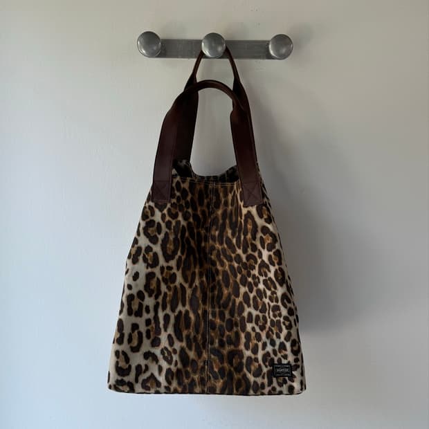(RARE)Head Porter leopard tote bag