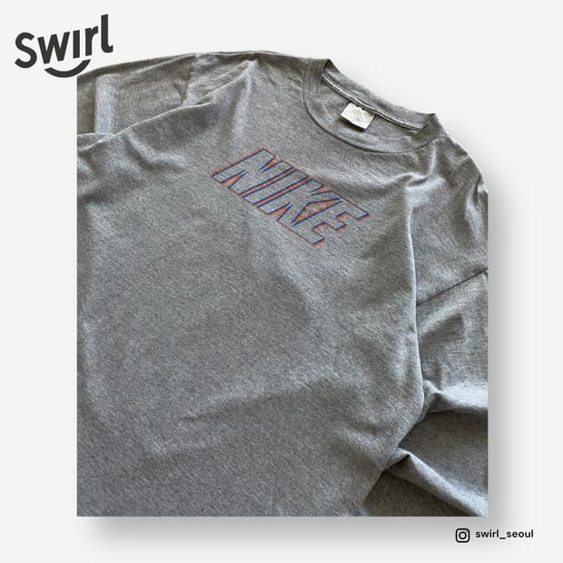 🌊90-00 nike spell logo long sleeve