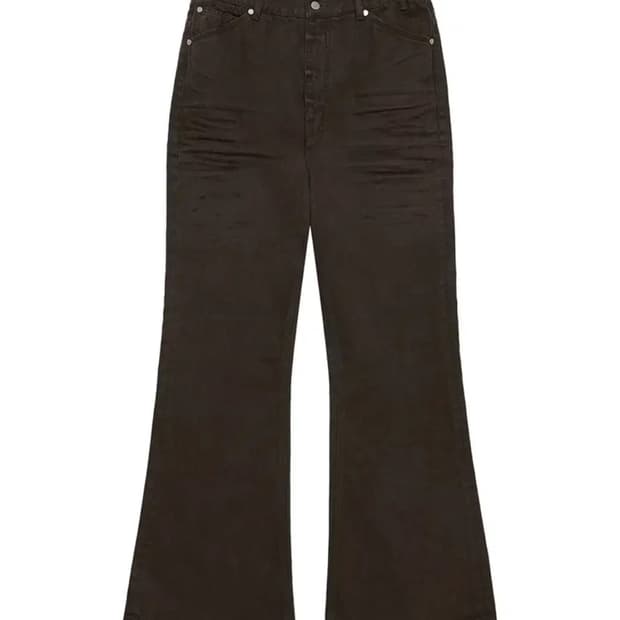 stu 플레어 데님팬츠 브라운