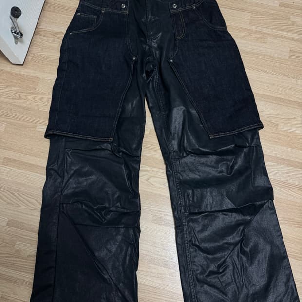 앤더슨벨 자라 컴바인드 레이어드 진 블랙 42사이즈