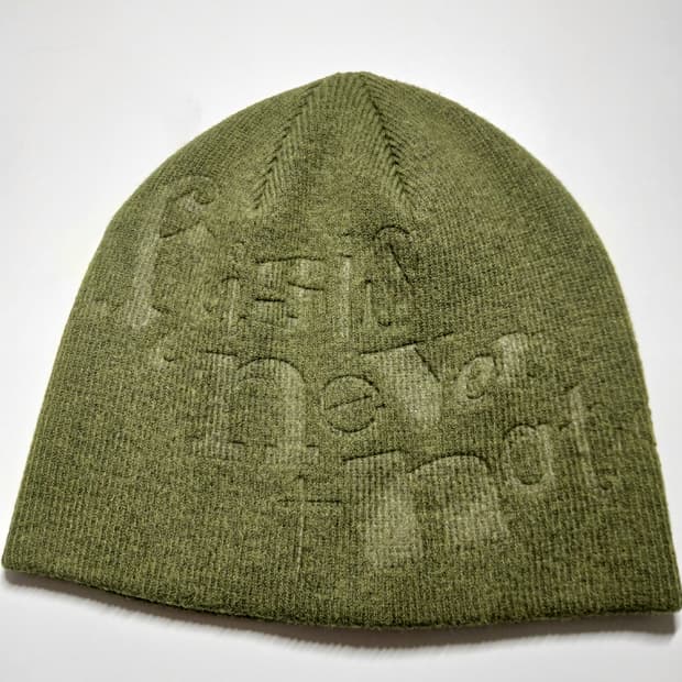 디스이즈네버댓 비니 Debossed No Cuff Beanie Olive