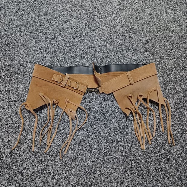 빈티지 허리 장식 가죽 벨트 