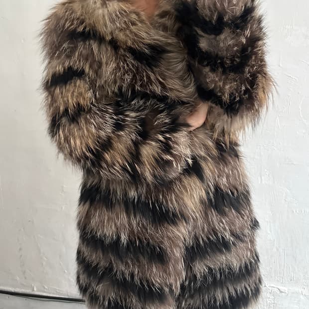 Isabel Marant 이자벨마랑 폭스 퍼 후드 코트