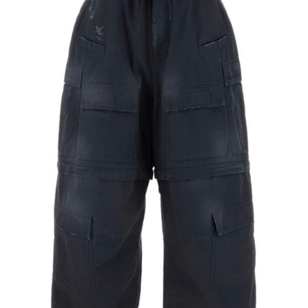 발렌시아가 워싱 라지 카고 팬츠 xxs 사이즈
