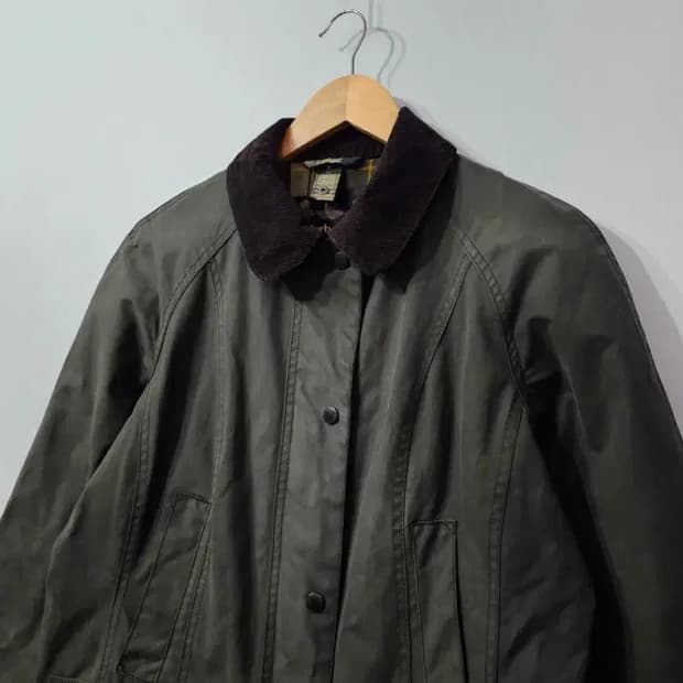 바버 왁스 자켓 UK10 올리브 ~66