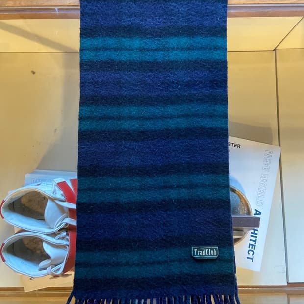 트래드클럽 블랙와치 램스울 머플러