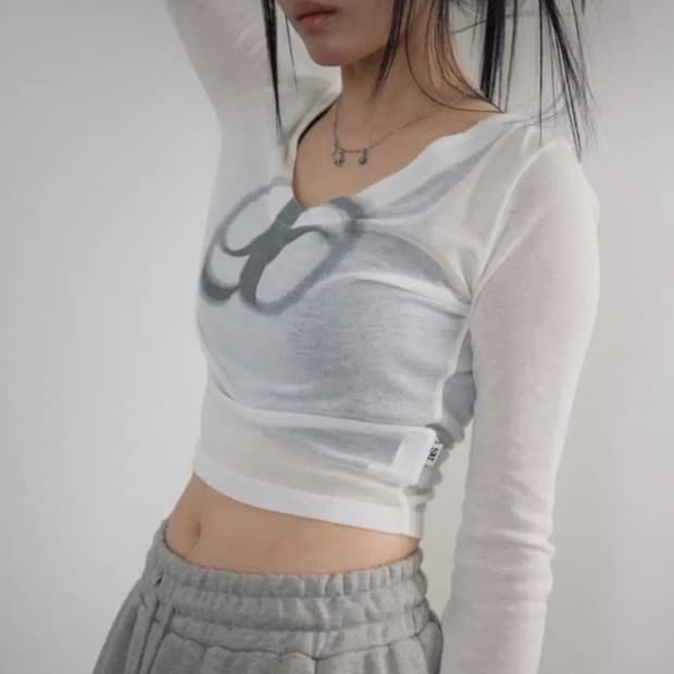 애즈온 시스루 티 흰색 판매