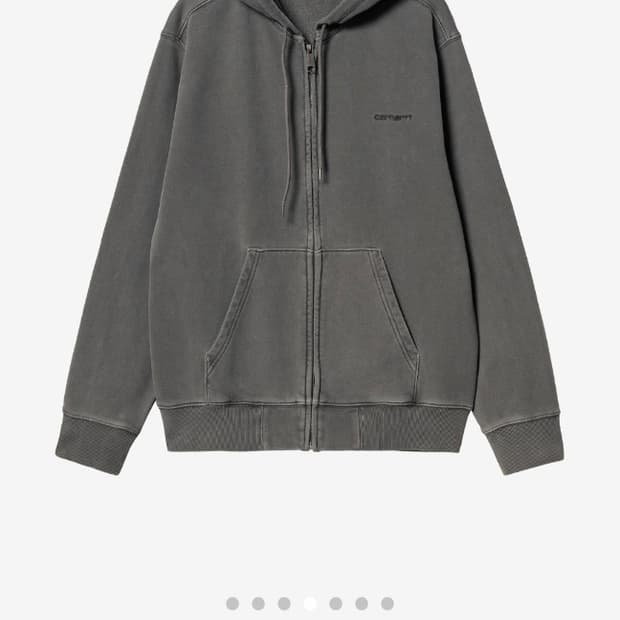 [L] 칼하트 후드집업 블랙 가먼트 다이드