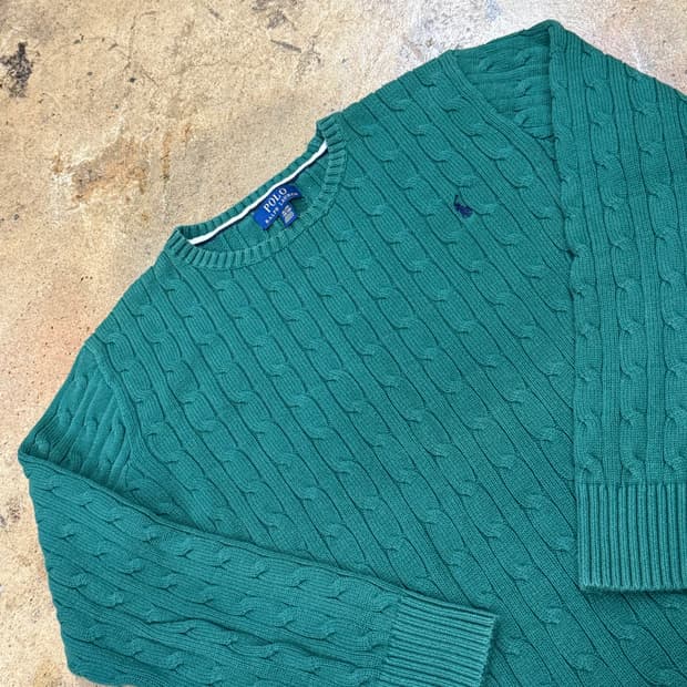 폴로 랄프로렌 그린 니트