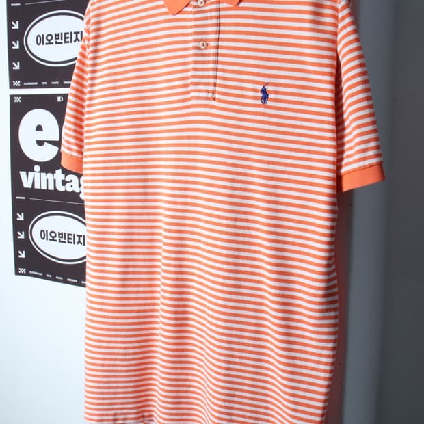 (L-2XL) 폴로 랄프로렌 반팔 카라 티셔츠 스트라이프-H35924