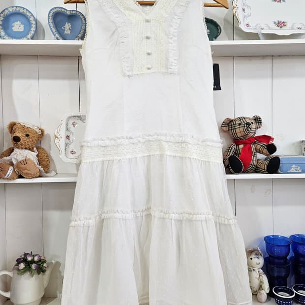 ONKYO 레이스 도트 원피스