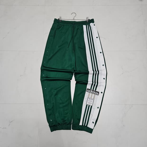 S 아디다스 아디브레이크 그린 사이드버튼 트랙팬츠