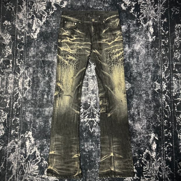 Tornado Mart Leopard Flared Jeans