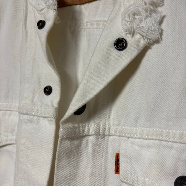 Levis 리바이스 오렌지 탭 데미지드 자켓